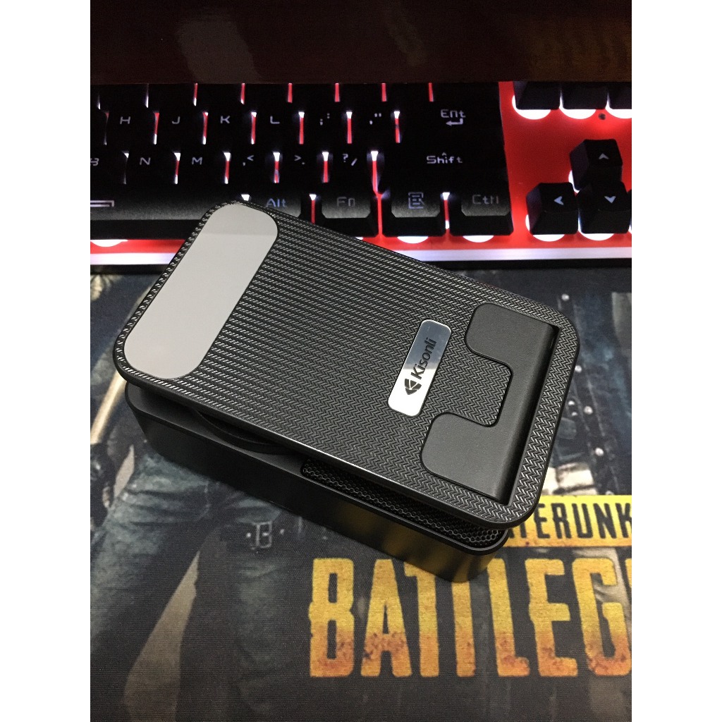 Loa Bluetooth kiêm giá đỡ điện thoại Kisonli M-1 LED 7 màu 3W*1