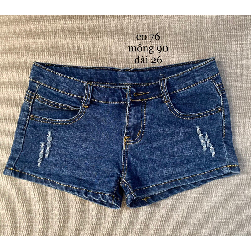 Quần jeans ngắn cạp thấp y2k 2hand / minishort jeans 2hand❣️