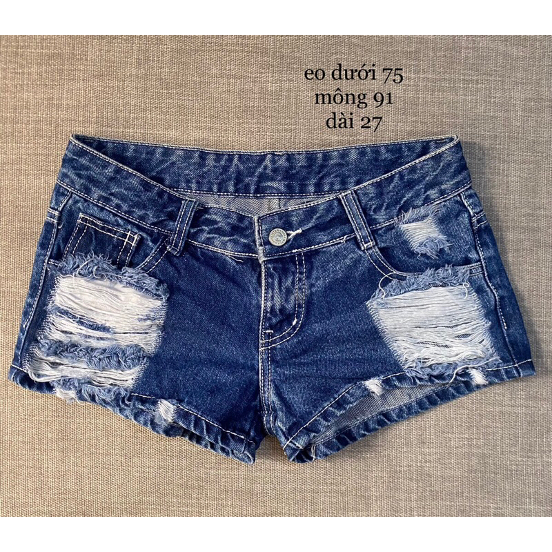 Quần jeans ngắn cạp thấp y2k 2hand / minishort jeans 2hand❣️