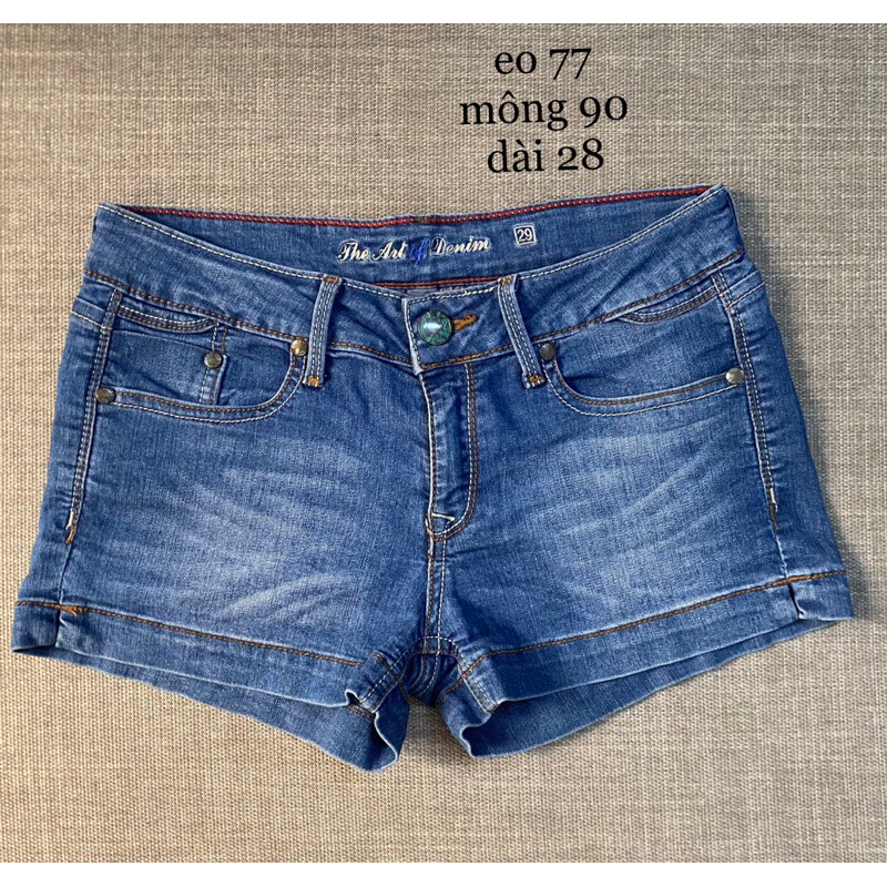 Quần jeans ngắn cạp thấp y2k 2hand / minishort jeans 2hand❣️