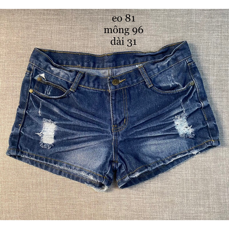 Quần jeans ngắn cạp thấp y2k 2hand / minishort jeans 2hand❣️