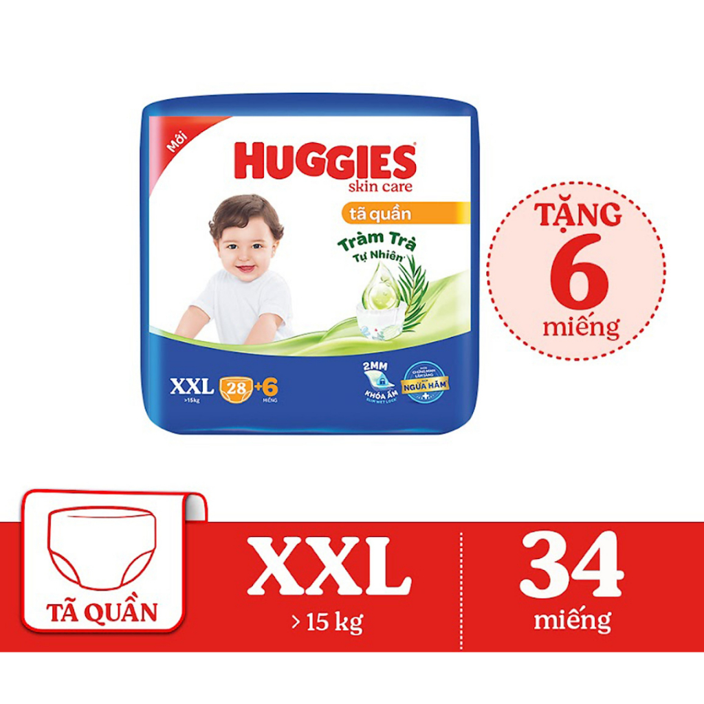 Tã/bỉm quần Huggies XXL38 Gói 38 miếng