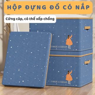 Hộp vải đựng đồ có nắp, hộp vải pp đựng đồ đa năng