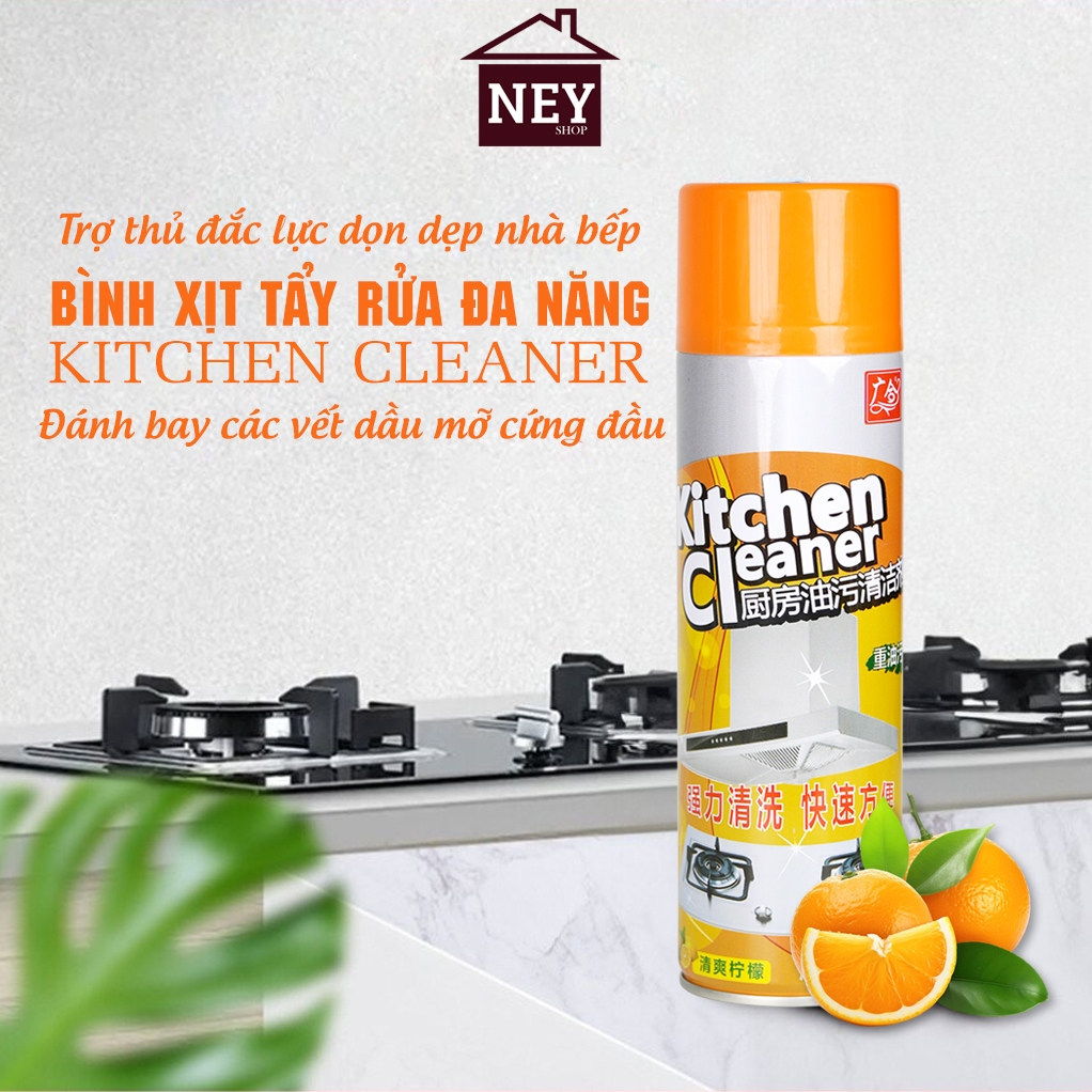 Bình xịt vệ sinh nhà bếp, tẩy rửa dầu mỡ bếp ga, bình xịt tẩy vết bẩn, tẩy dầu mỡ máy hút mùi đa năng KITCHEN CLEANER
