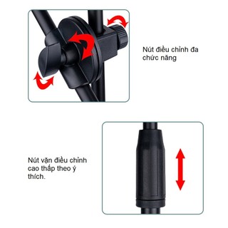 Chân để micro cao 3 chia tặng kèm 2 kẹp micro.