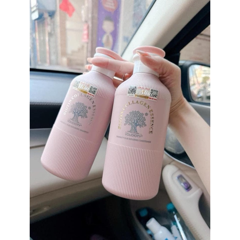 Cặp gội xả Biotin Collagen Essence 500ml