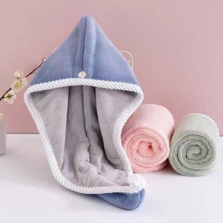 Khăn quấn tóc coka thấm hút tốt chất liệu mềm mại nút cố định chắc chắn