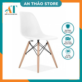( HÀNG NHẬP KHẨU) Ghế Làm Việc EAMES Chân Gỗ SỒI Dành Cho Phòng ĂN,Phòng KHÁCH,Cafe,Văn Phòng,Học tập