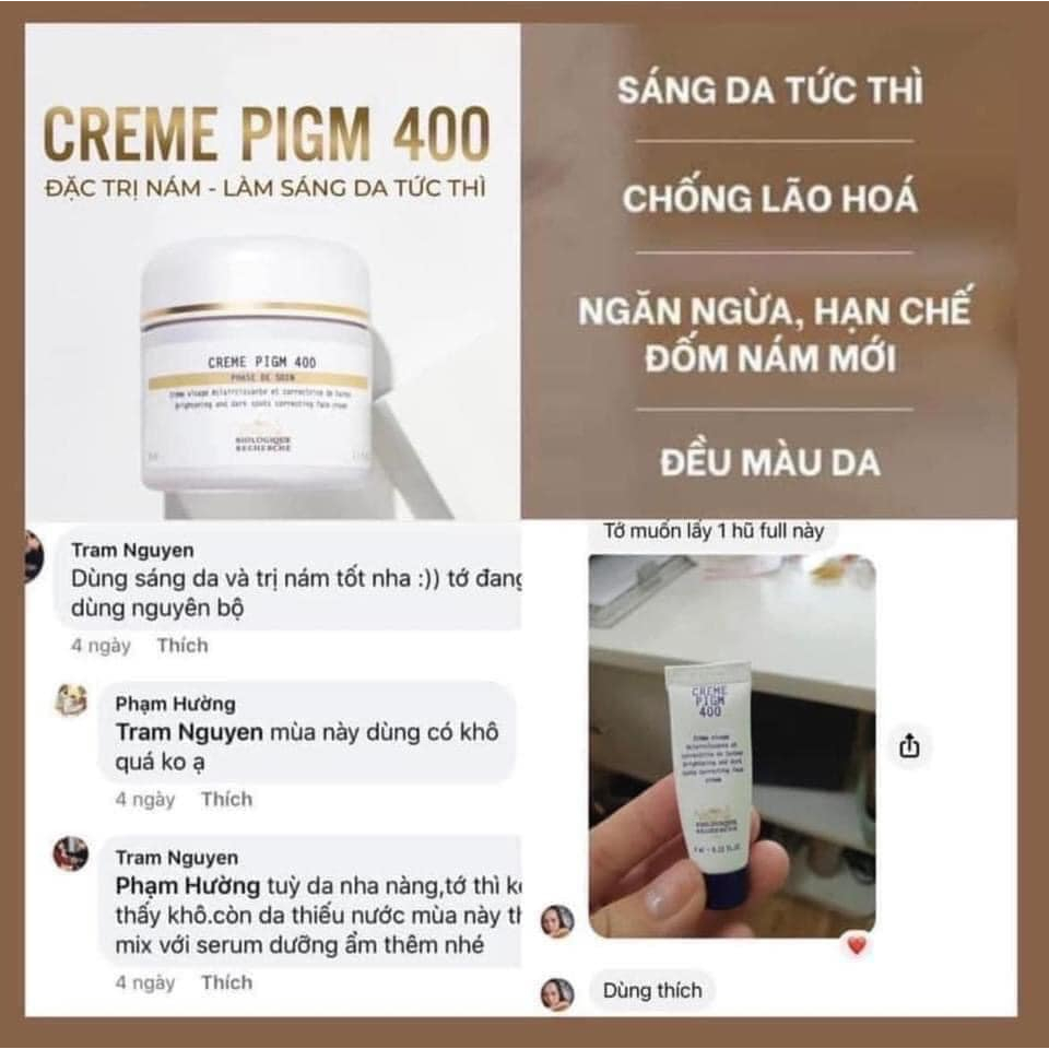 Kem dưỡng Creme Pigm 400 mini giảm nám sáng da