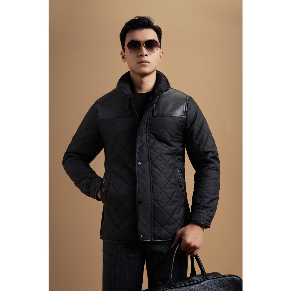 ÁO KHOÁC NAM ADAM STORE Ô TRÁM DÁNG DÀI PHA DA AK021
