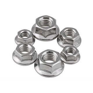 Đai ốc liền long đền INOX, long đền khoá M3 M4 M5 M6 M8, gói 10 con
