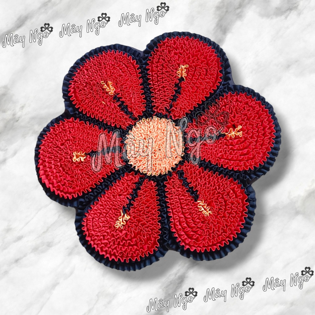 Thảm lau chân bông hoa nhà may