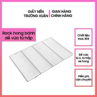 Rack hong bánh, để vừa tủ hấp, tủ ủ, xe hong, để bánh bao, làm bánh, vỉ hong chất liệu inox 304, Giấy nến Trường Xuân