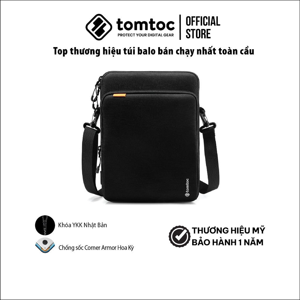 Túi xách chống sốc TOMTOC  360° Protection Premium cho Macbook Pro/Air 13 inch, 14 inch