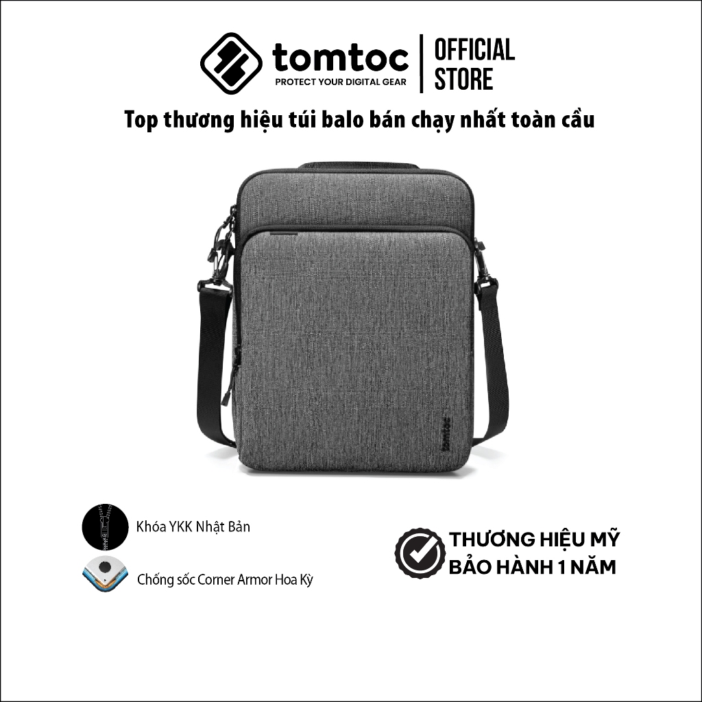 Túi xách chống sốc TOMTOC (USA) 360° Protection Premium cho Macbook Pro/Air 13 inch, 14 inch