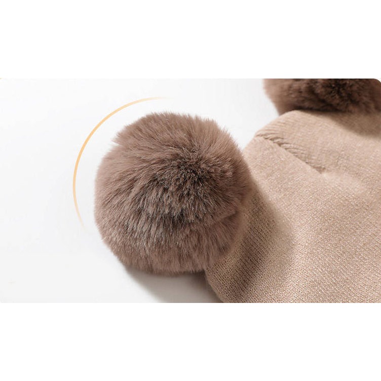 Sét mũ len kèm khăn cổ cho bé trai bé gái 6-36 tháng xuất hàn cao cấp