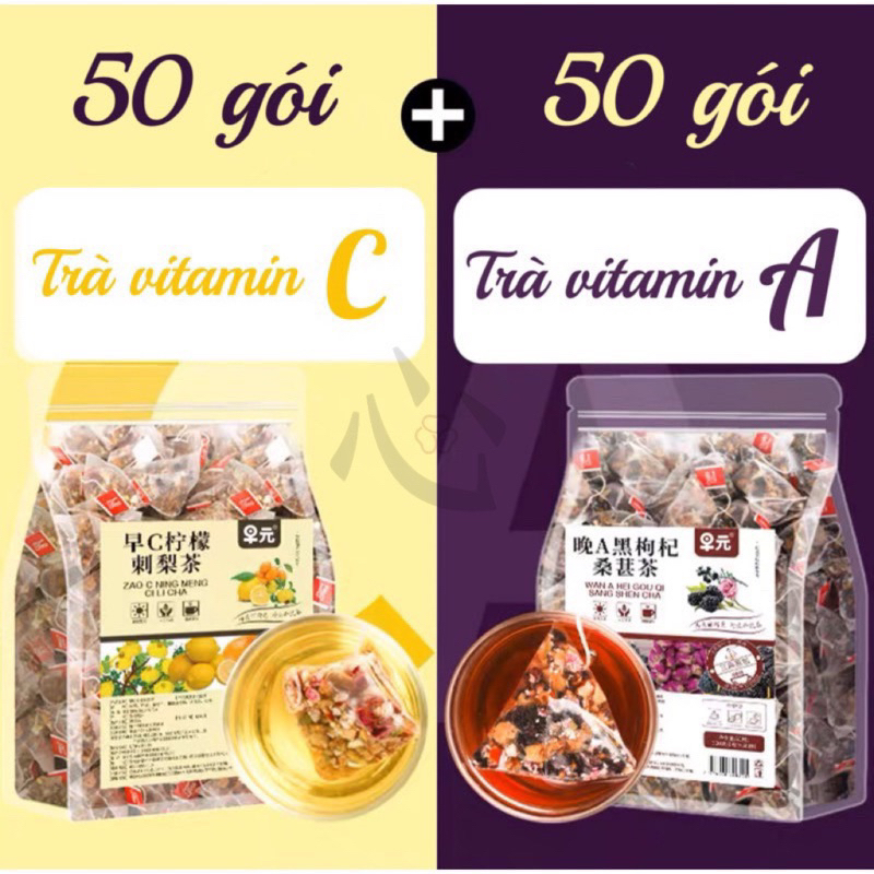 Set Trà "SÁNG C - TỐI A"  Giảm mỡ bụng nhanh gọn Da dẻ trắng sáng hãng Zaoyuan - Tảo Nguyên