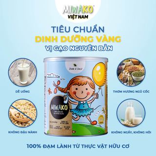 Sữa Hạt Thuần Chay Cho Người Trưởng Thành và Người Lớn Tuổi Miwako Vị Gạo Hộp 700g - Miwako Việt Nam