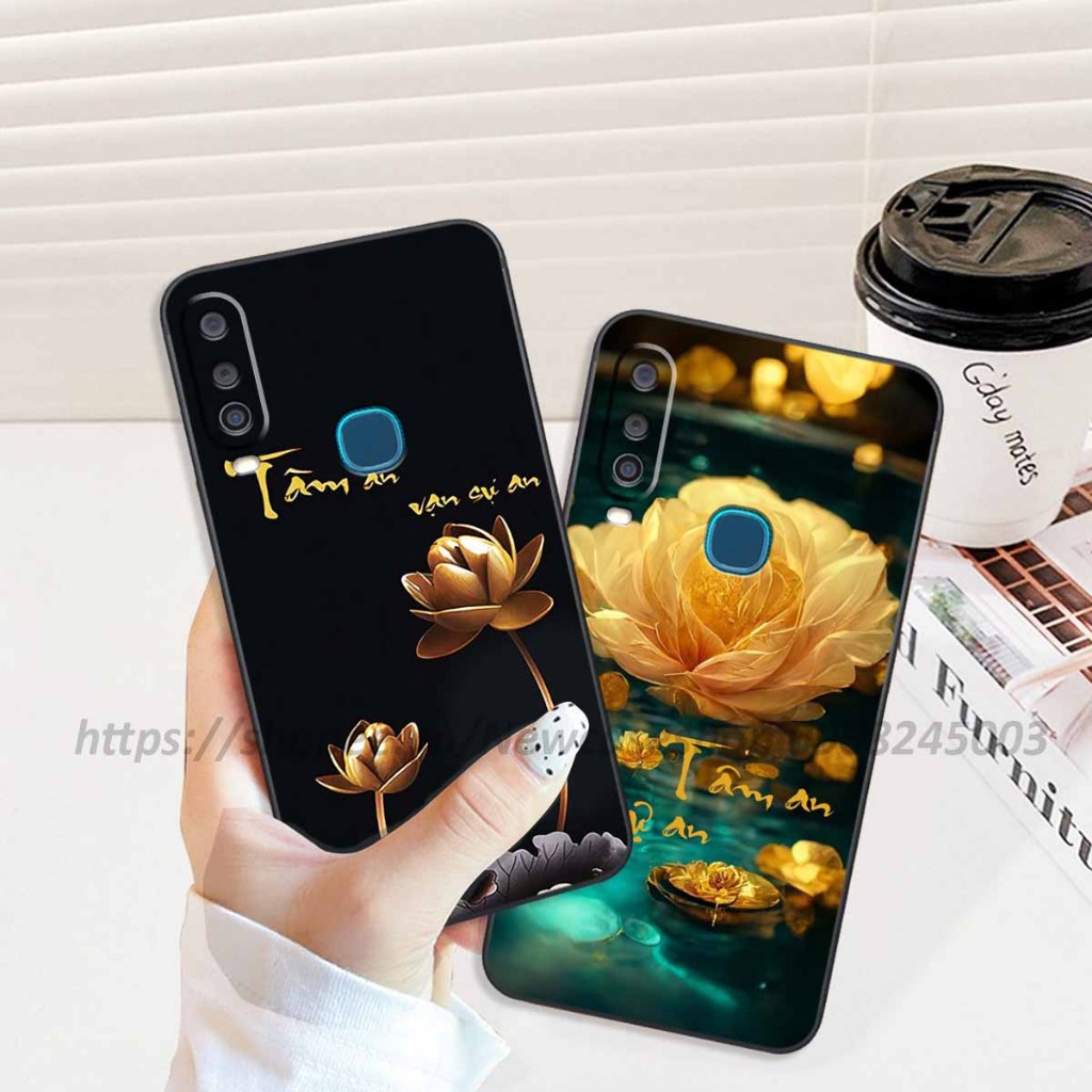 Ốp lưng Vivo U10 / Y11 / Y12 / Y15 / Y17/ Y19/ U3 in hình thư pháp,tâm an vạn sự an giản dị