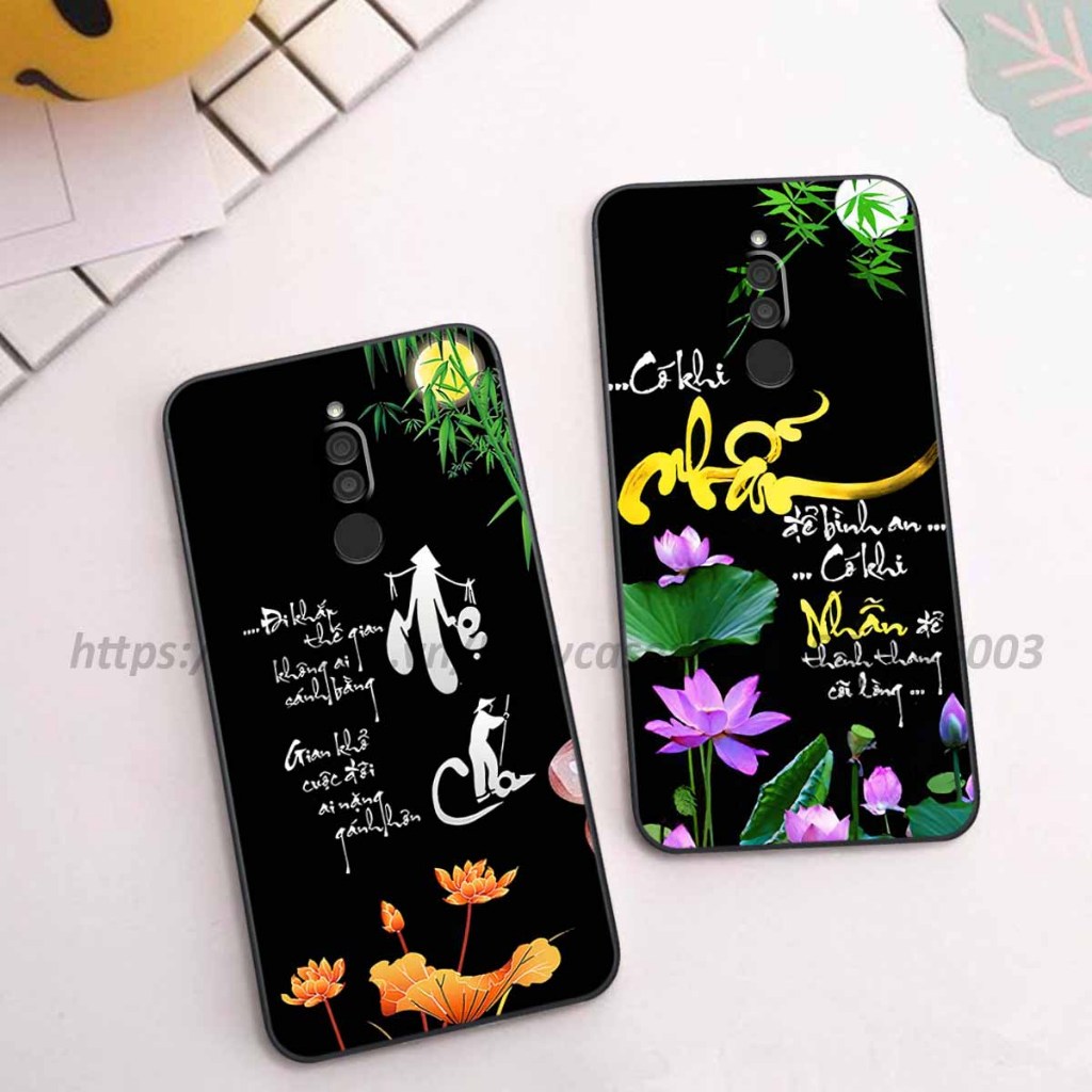 Ốp lưng Xiaomi Redmi 8 / 8A / 9 / Note 8 Pro in hình thư pháp,tâm an vạn sự an giản dị