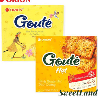 Bánh Goute hạt/ mè giòn tan hộp 8 gói 288g