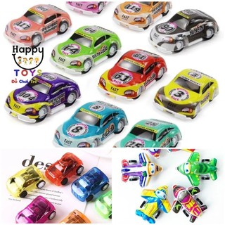 Đồ chơi ô tô, máy bay chạy bánh đà mini cho bé Happy Toys