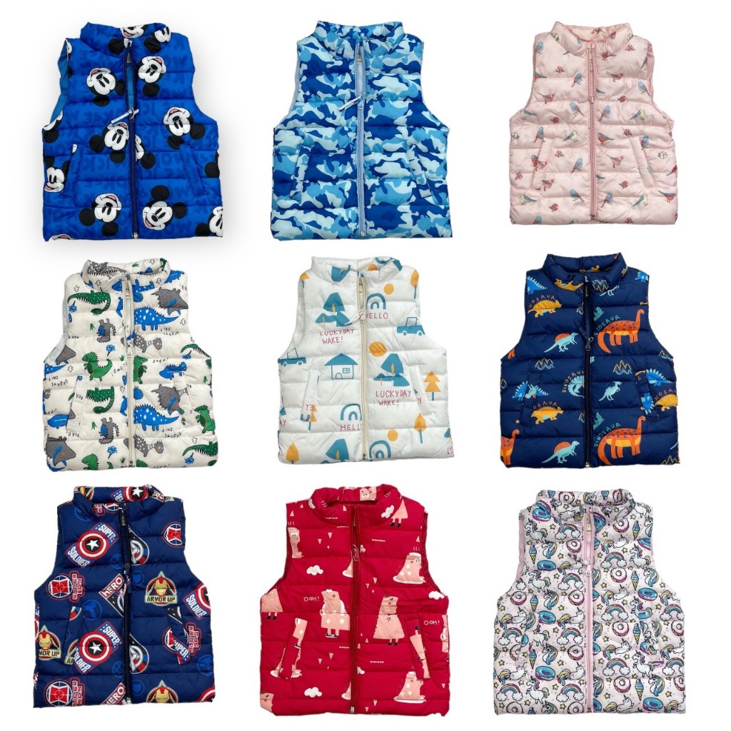 Áo Phao Ghi Lê LITIBABY Bé Trai - Bé Gái In Hình Họa Tiết Size từ 1-7T, Dành Cho Bạn Từ 10kg Đến 24kg.