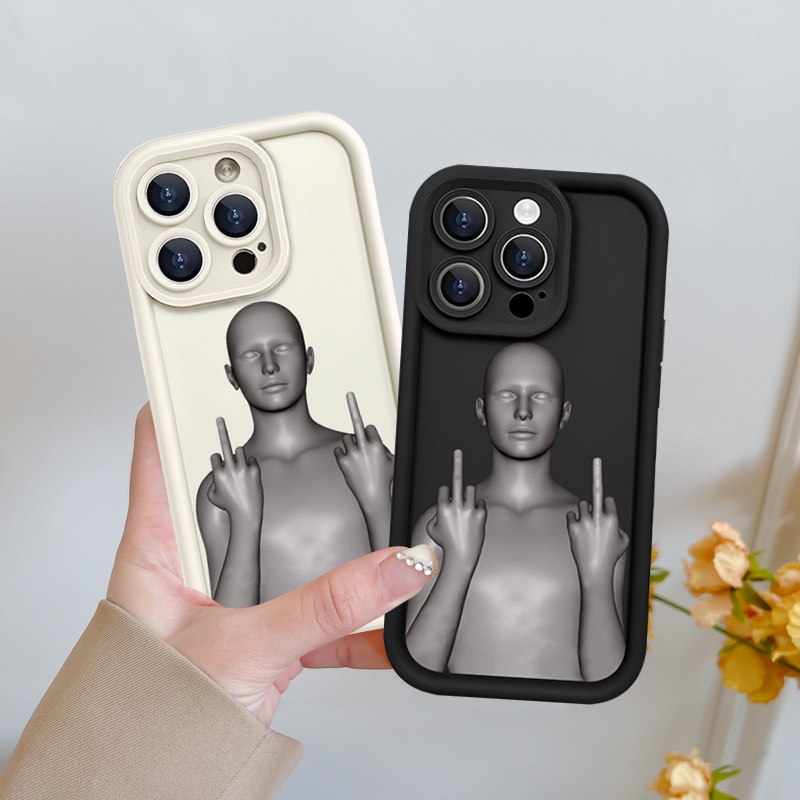 Ốp lưng iphone camera viền cao 2 ngón tay 6/6s/6plus/7/8/plus/x/xs/11/12/13/14/15/pro/max/plus/promax - Awifi Case A5-24