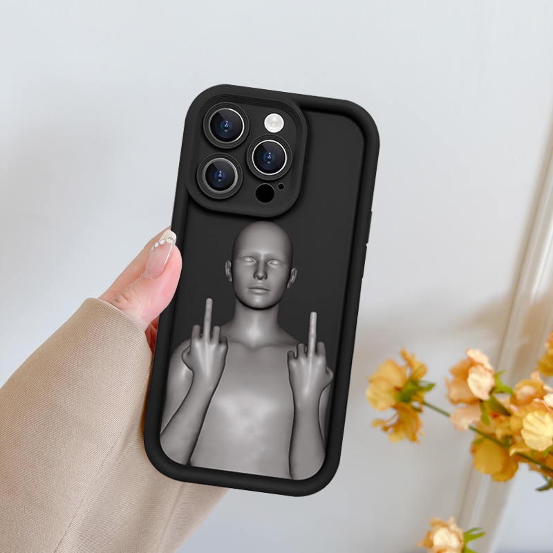 Ốp lưng iphone camera viền cao 2 ngón tay 6/6s/6plus/7/8/plus/x/xs/11/12/13/14/15/pro/max/plus/promax - Awifi Case A5-24