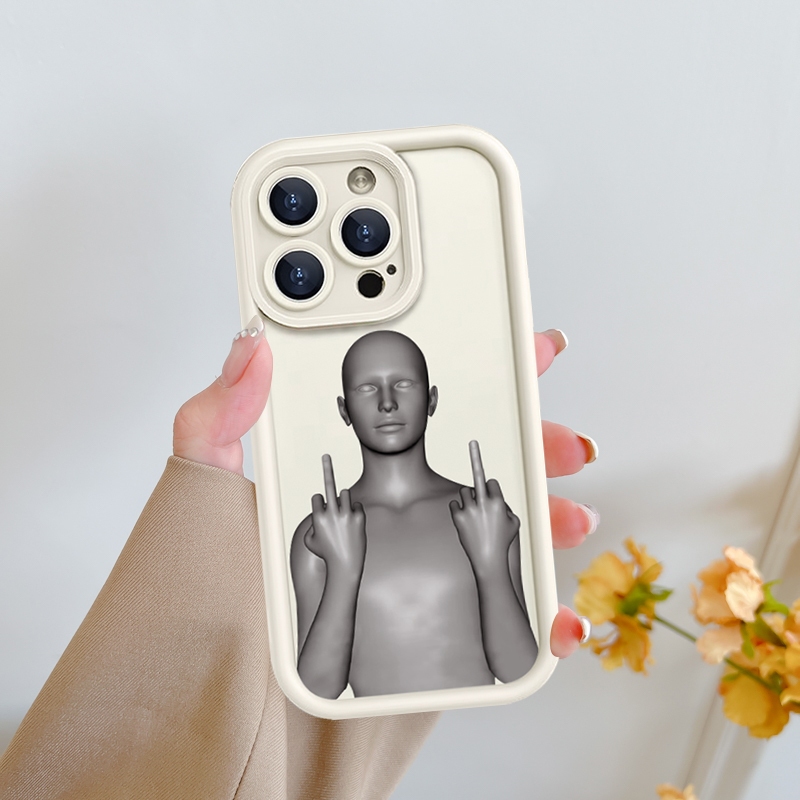 Ốp lưng iphone camera viền cao 2 ngón tay 6/6s/6plus/7/8/plus/x/xs/11/12/13/14/15/pro/max/plus/promax - Awifi Case A5-24