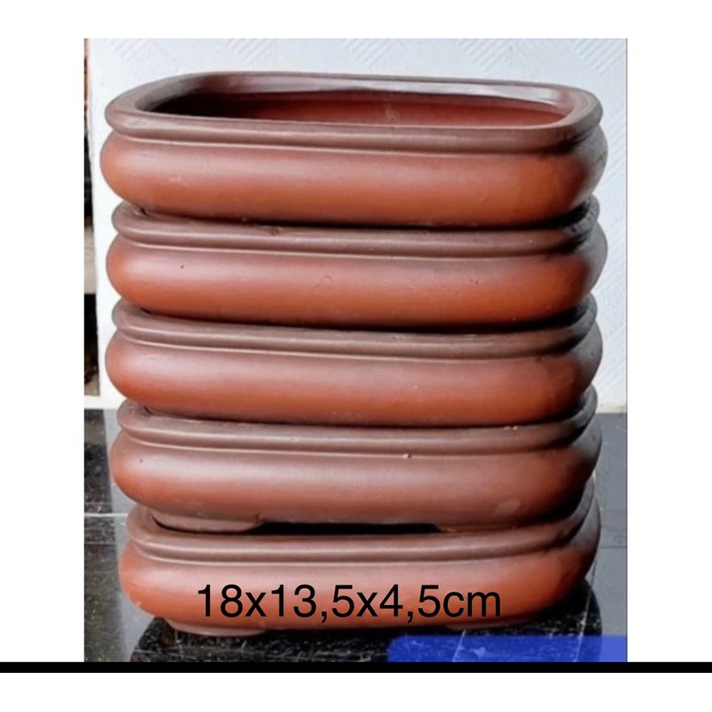 Chậu gốm chữ nhật bo góc 01 chậu