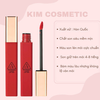 Son kem lì 3ce cloud lip tint, son kem siêu lì mềm mịn nhẹ môi 4.5g