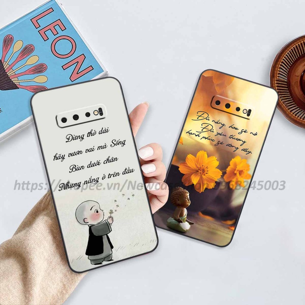 Ốp lưng Samsung S10 / S10 5G / S10 Plus / S10+/ S10E in hình thư pháp,tâm an vạn sự an giản dị