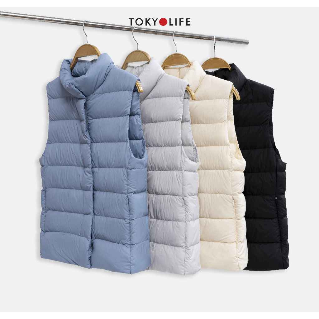 Áo khoác NỮ lông vũ siêu nhẹ siêu ấm cổ cao sát nách TOKYOLIFE C9FEJ002N/40000204
