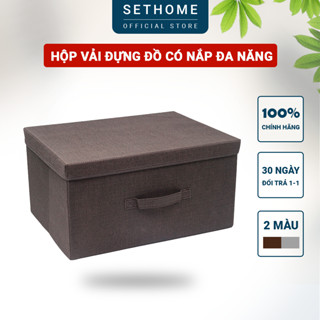  Hộp vải đựng đồ nắp rời SETHOME kích thước lớn 