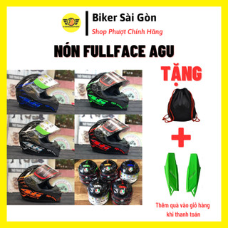 Mũ Bảo Hiểm Fullface AGU Tem Chính Hãng - Bảo Hành 12 Tháng - Tặng Túi Đựng Mũ