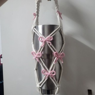 Túi đựng bình nước bình giữ nhiệt len sợi macrame