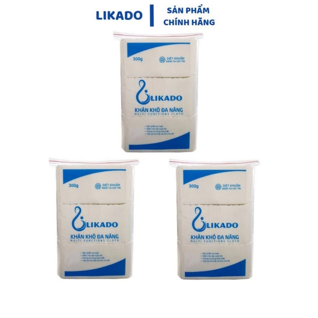Khăn khô đa năng cao cấp LIKADO gói 300gr