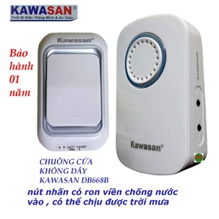 Chuông cửa không dây có nút nhấn chống nước có thể để ngoài trời Kawasan DB668B
