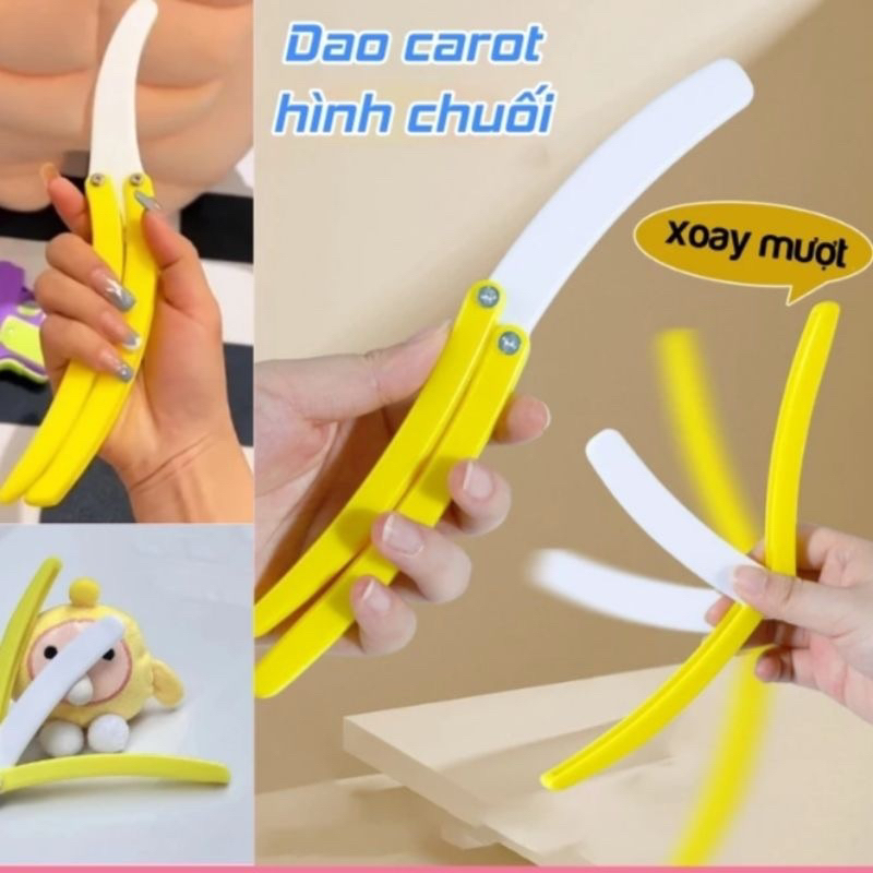 Đồ chơi dao cà rốt IN 3D phát sáng dạ quang, dao vô tri vui nhộn giảm stress