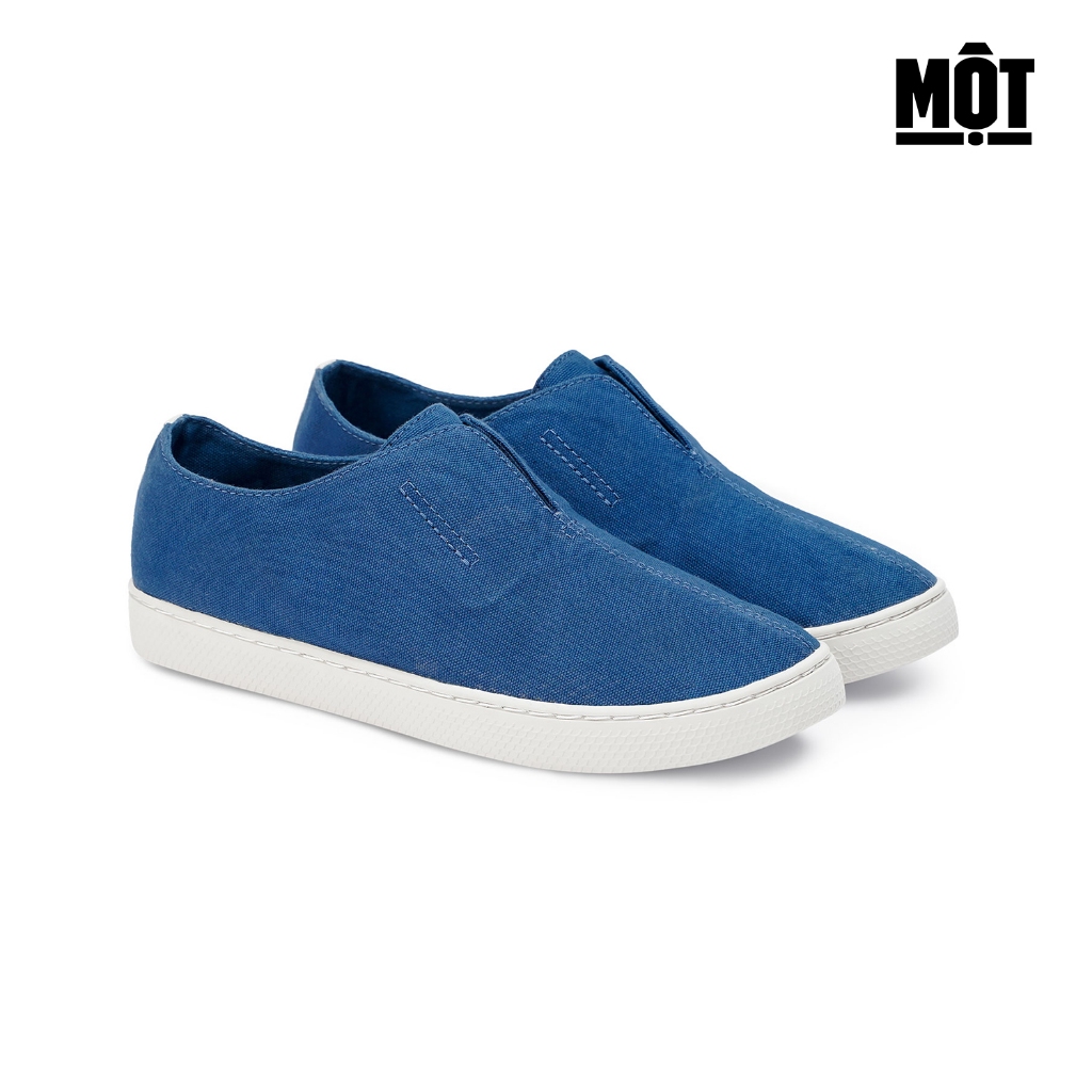 Giày Một vải xanh nước biển không dây