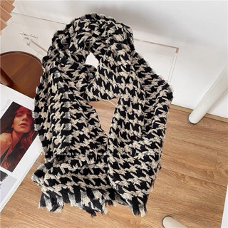 Khăn choàng len siêu mềm hoạ tiết kẻ caro, khăn choàng mùa thu đông sang trọng size lớn