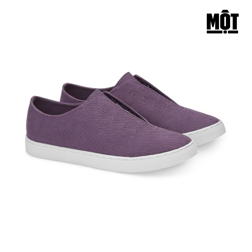 Giày Một vải tím than có dây