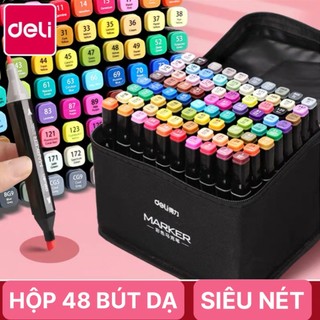 Bút màu dạ marker 48 /80 cây màu touch,màu dạ marker 2 đầu tặng túi vải bm021