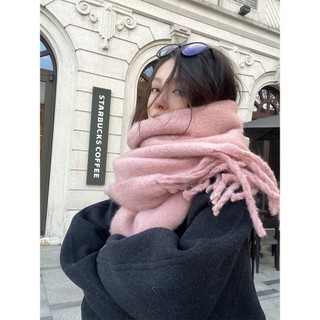Khăn len bông xù choàng cổ phong cách hàn quốc siêu hot
