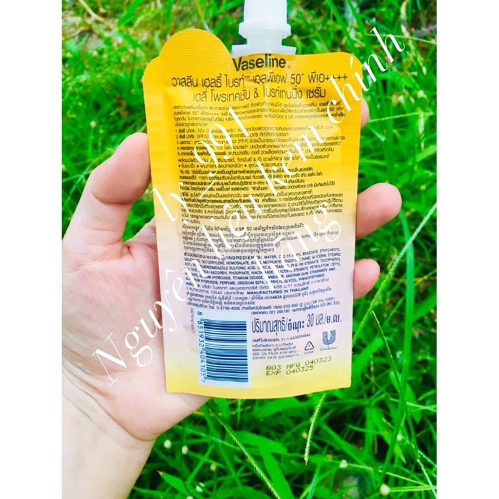 Serum dưỡng thể Vaseline 50x Thái Lan trắng da chống nắng 30ml