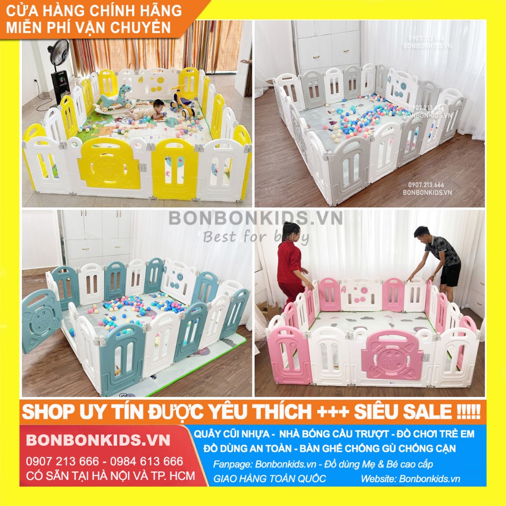Quây nhựa vũ trụ, Quây cũi nhựa cho bé, Quây gấp gọn dày dặn