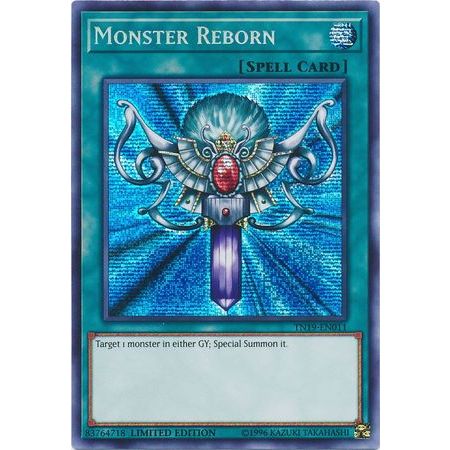 Thẻ bài Yugioh Monster Reborn - TN19-EN011 - Prismatic Secret Rare Limited Edition
