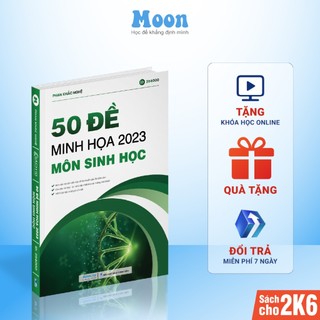 Sách ôn thi THPT môn Sinh 2023, luyện 50 đề minh hoạ trắc nghiệm Moonbook