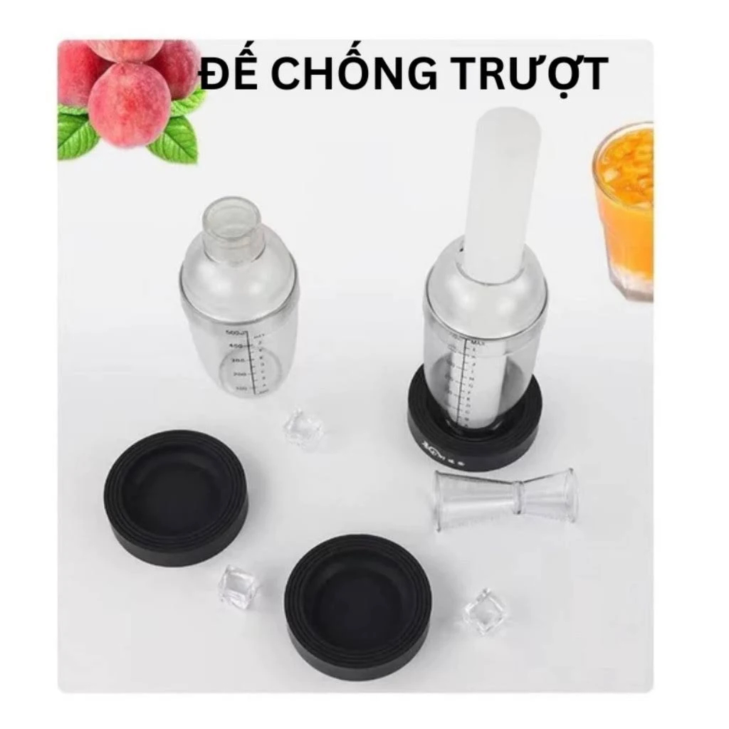 Đế Cao Su - Pha Trà Chanh Giả Tay Bảo Vệ Bình Shaker